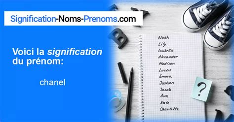 signification prenom chanel|chanel name pronunciation.